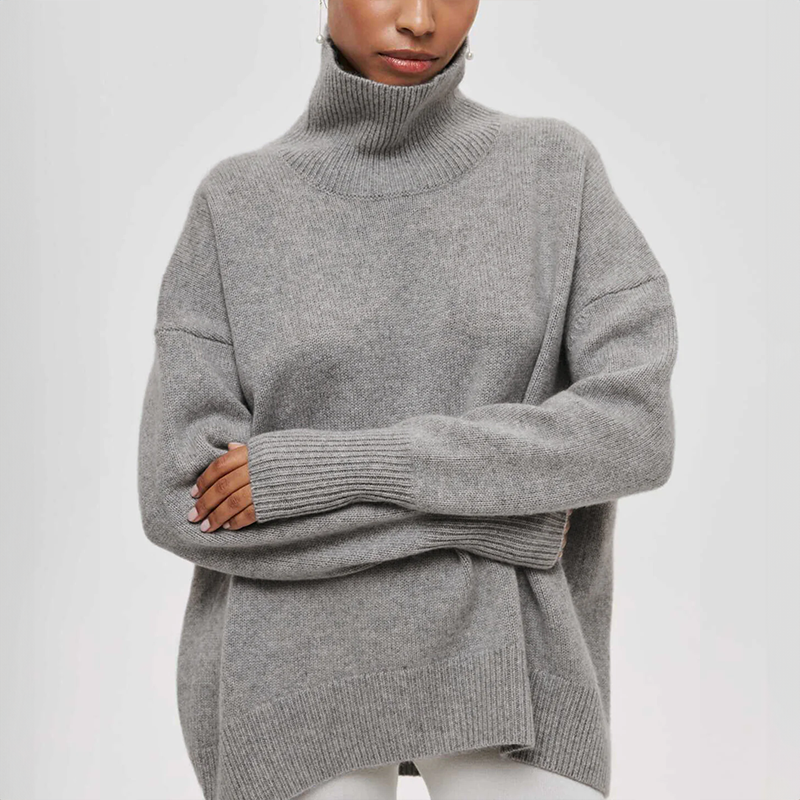 Marjolaine™ - Stickad Turtleneck Tröja