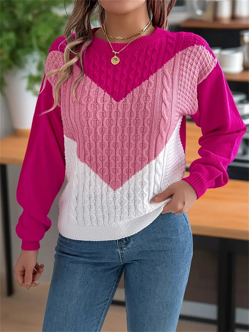 Rund Hals Randig Tröja | Tillsammans mot Bröstcancer