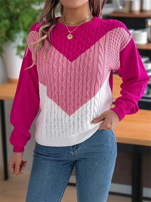 Rund Hals Randig Tröja | Tillsammans mot Bröstcancer