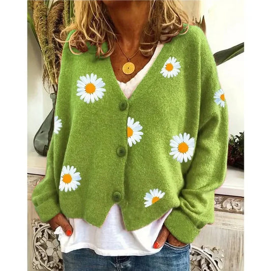 Annelina™ - Vardaglig Blommig Kofta