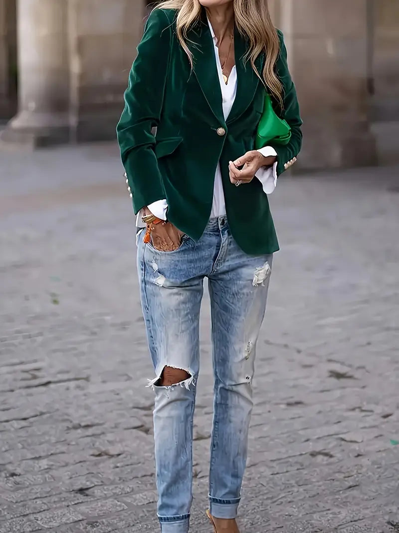 Bel™ - Elegant Jacka med Knäppning