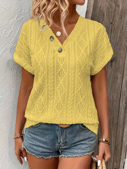 Bea™ – Knappad V-ringad Topp