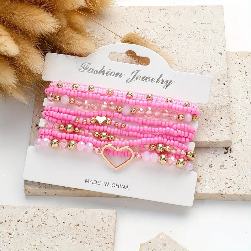 Pärlat Flätat Set | Tillsammans mot Bröstcancer