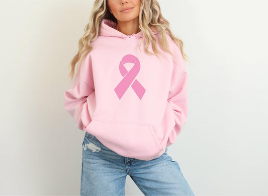 Rosa Band Hoodie | Tillsammans mot Bröstcancer