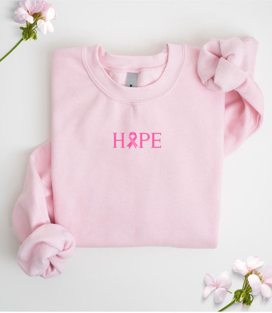 Rosa Band HOPE Sweatshirt | Tillsammans mot Bröstcancer