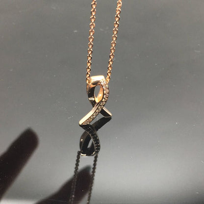 Diamant rosett Guldhalsband | Tillsammans mot Bröstcancer