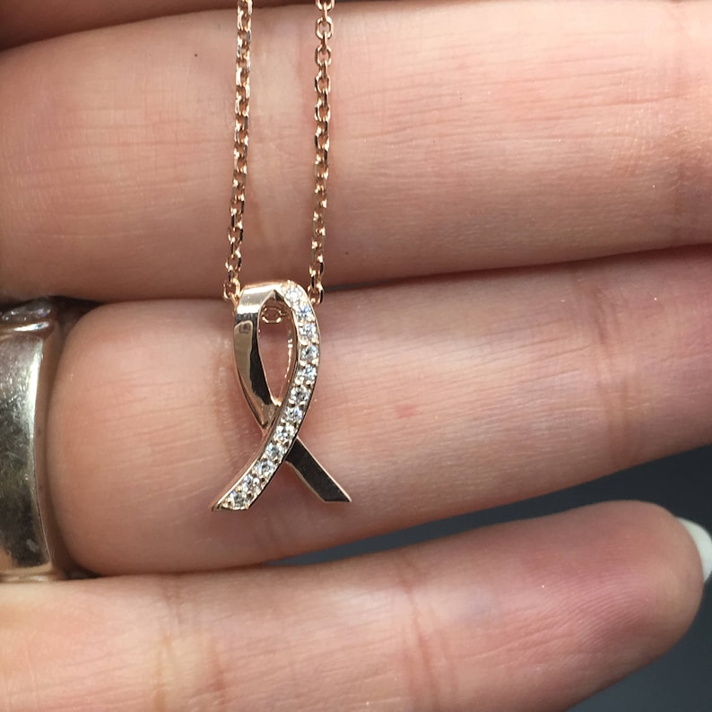 Diamant rosett Guldhalsband | Tillsammans mot Bröstcancer