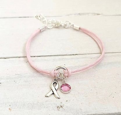 Rosa Kristallarmband | Tillsammans mot Bröstcancer