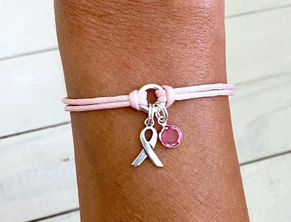 Rosa Kristallarmband | Tillsammans mot Bröstcancer