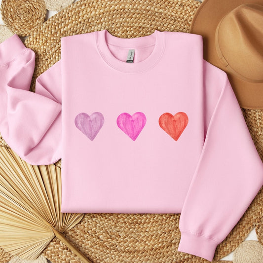 Akvarellhjärtan Sweatshirt | Tillsammans mot Bröstcancer