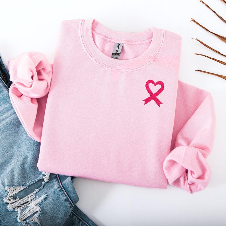 Rosa Band Sweatshirt | Tillsammans mot Bröstcancer
