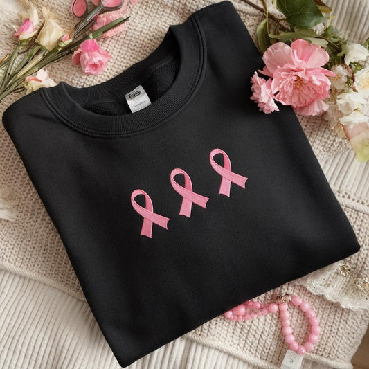 Rosa Band Sweatshirt | Tillsammans mot Bröstcancer