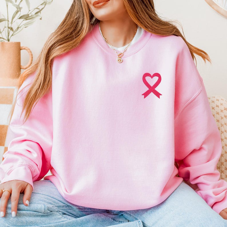 Rosa Band Sweatshirt | Tillsammans mot Bröstcancer