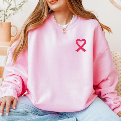 Rosa Band Sweatshirt | Tillsammans mot Bröstcancer