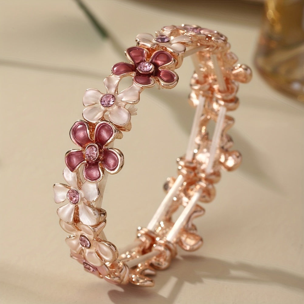 Elegant Blomsterarmband | Tillsammans mot bröstcancer