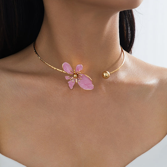 Statement Halsband med Blomsterdetaljer | Tillsammans mot bröstcancer