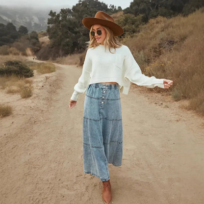 Wanda™ - Bohemisk Jeanskjol