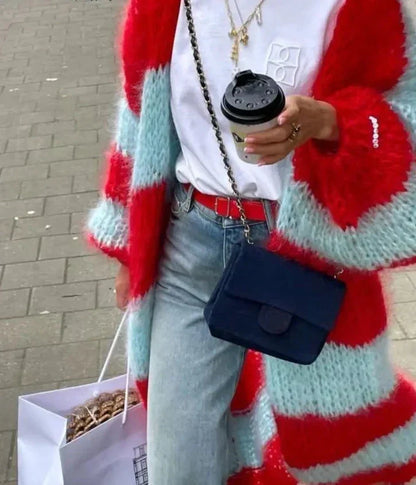 Sue™ - Överdimensionerad Lång Fluffig Cardigan