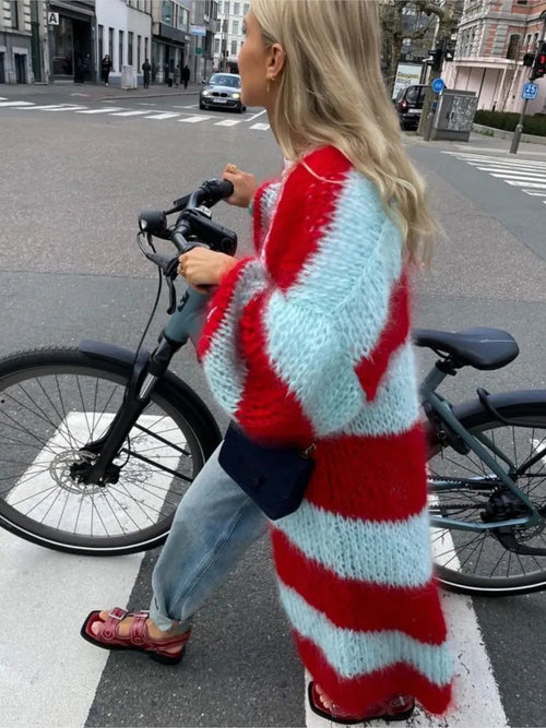 Sue™ - Överdimensionerad Lång Fluffig Cardigan