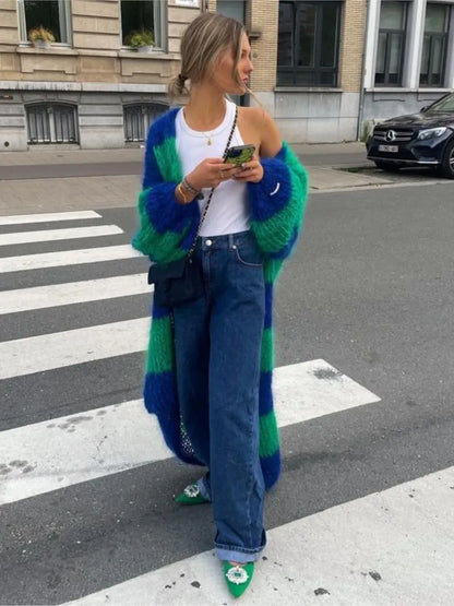 Sue™ - Överdimensionerad Lång Fluffig Cardigan