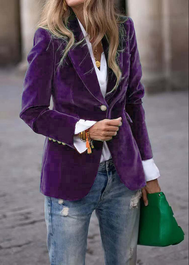 Aria™ - Krage Kavaj i Mocka