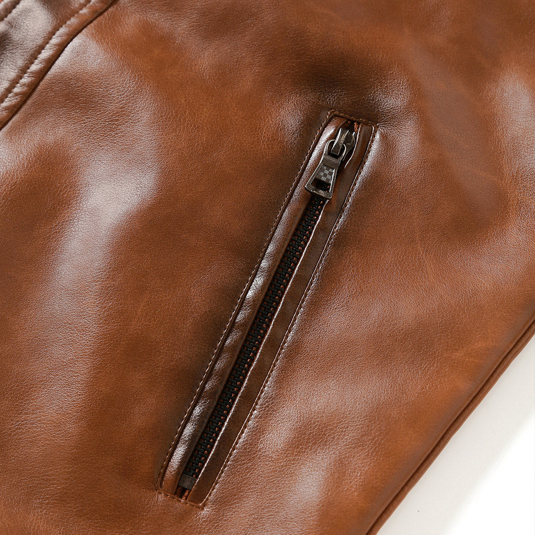 Roadster™ - Klassisk Biker Läderjacka