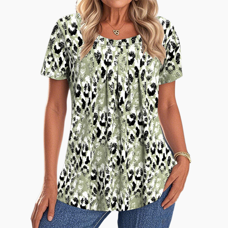 Felsa™ – Casual tryckt rundhalsad kortärmad topp