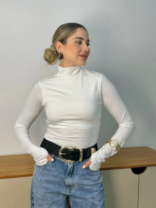 Chezza™ - Blus med Hög Krage